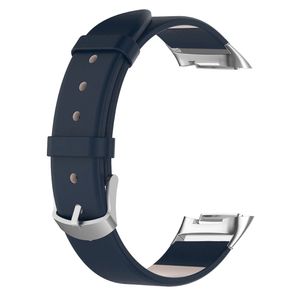 Fitbit Charge 6/5 Klokkereim i skinn - Mørkeblå