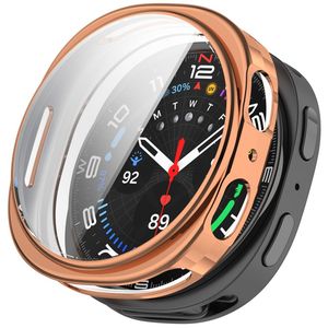 Samsung Galaxy Watch9 44mm TPU-deksel med skjermbeskytter - Rose gull