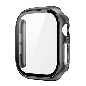 Apple Watch 12 42mm  Cover med skærmbeskyttelse i hærdet glas - Sort