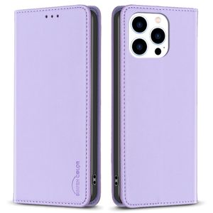 BINFEN COLOR iPhone 16 Pro Lommeboketui Med Kortspor – Lilla