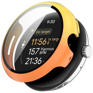 Google Pixel Watch 3 45 mmKuori, Näytönsuoja - keltainen + oranssi