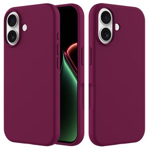 iPhone 17 Silicone Phone Case - Wine Red