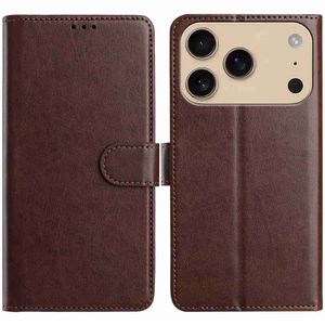 iPhone 18 Pro/17 Pro Flip Cover i PU læder - Mørkebrun
