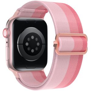 AHASTYLE WE26 Apple Watch 49 / 46 / 44 / 42mm Punottu nailoninen kellonranneke - Vaaleanpunainen