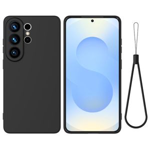 Samsung Galaxy S26 Ultra Cover Silikone med Håndrem – Sort