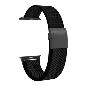 Apple Watch 49/46/44/42mm Klockarmband i Nylon Magnetisk Stängning - Mörkgrå