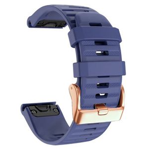 Garmin Fenix 7S/6S/5S/Instinct 2S etc. Silicone Watch Strap - Dark Blue