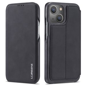 LC.IMEEKE iPhone 14 Pungetui med Stativ og Kortholder - Sort