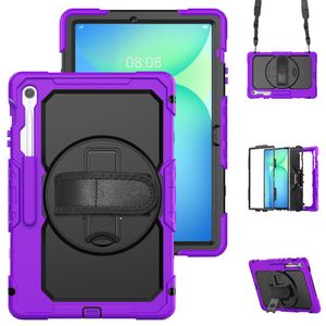 Samsung Galaxy Tab S10 FE Plus Case with Shoulder Strap - Purple