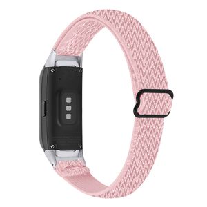 Samsung Galaxy Fit R370 Urrem Nylon Elastisk – Lyserød