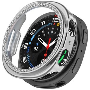 Samsung Galaxy Watch9 40mm Deksel med rhinsteiner - Sølv