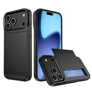 iPhone 18 Pro / 17 Pro Deksel med Kortlomme - Svart