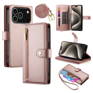 iPhone 17 Pro Lompakkokotelo Kantohihna - pinkki