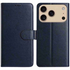 iPhone 18 Pro/17 Pro Flip Cover i PU læder - Mørkeblå