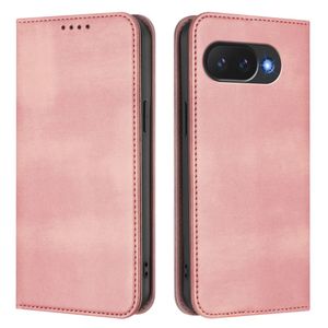 Google Pixel 10a Plånboksfodral RFID-blockerande Retro PU-läder – Rosa