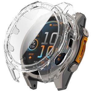 Garmin Fenix 8 47mm Case with Tempered Glass Screen Protector – Transparent