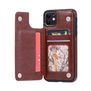 iPhone 11 Kuori Korttipaikka - Ruskea