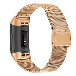 Fitbit Charge 6/5 Kellonranneke, Ruostumaton teräs - Ruusu kultaa