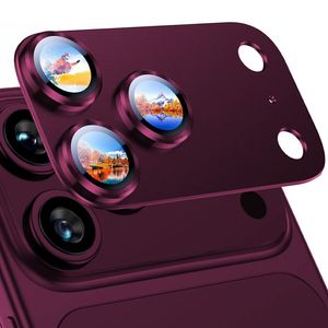 RURIHAI iPhone 18 Pro Kameralinssin suoja alumiinikehyksellä - Tummanvioletti