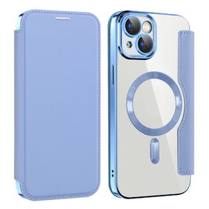 AMORUS iPhone 14 MagSafe RFID Pungetui – Blå