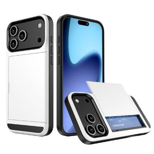 iPhone 18 Pro/17 Pro Skal med Skjutbar Korthållare - Vit