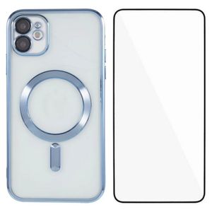 iPhone 11 MagSafe-yhteensopiva Kuori + Näytönsuoja – Sininen