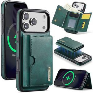 DG.MING iPhone 18 Pro Max/17 Pro Max Deksel med Magnetisk Lommebok - Grønn