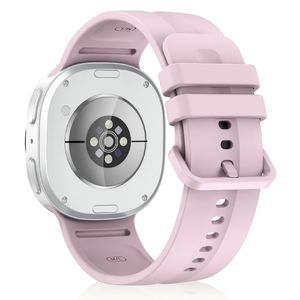 Samsung Galaxy Watch9/8/8 Classic Ensfarget silikon klokkerem S - Rosa