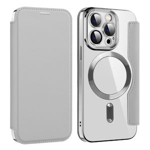 iPhone 14 Pro Pungetui MagSafe RFID-blokerende – Sølv