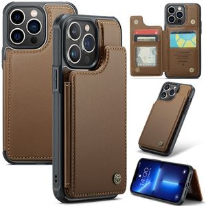 iPhone 13 Pro CASEME C22 Lompakkokuori RFID-estolla - Ruskea