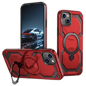 iPhone 13 Magnetic Case Ring Kickstand - Red