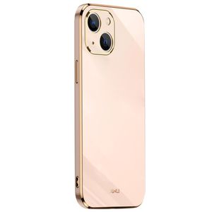 XINLI iPhone 13 mini TPU Case Golden Edge - Light Pink