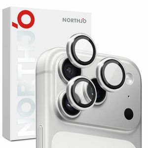 NORTHJO iPhone 18 Pro/18 Pro Max Linssinsuoja Karkaistu Lasi - Hopea