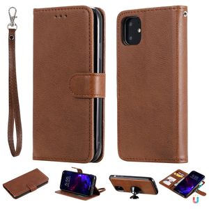 iPhone 11 Cover with Carrying Strap - Brown
