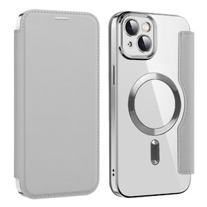 iPhone 14 Plus Plånboksfodral MagSafe RFID-blockerande – Silver