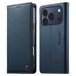 DIERFENG iPhone 18 Pro/17 Pro Lommeboketui RFID-blokkerende - Rød