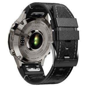 Garmin Fenix 7 osv. Klokkereim i PU-skinn - svart