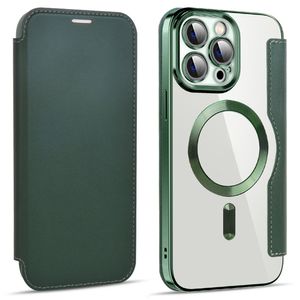 iPhone 14 Pro Max Wallet Cover MagSafe RFID - Blackish Green