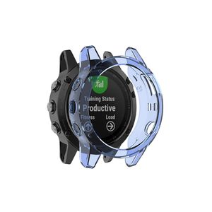 Garmin Fenix 5/5 Plus Case in TPU - Transparent Blue