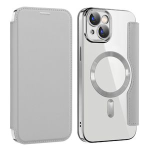 AMORUS iPhone 14 MagSafe RFID Kortholder Pungetui - Titan grå