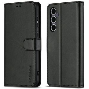 LC.IMEEKE Samsung Galaxy S25 Lommeboketui PU-lær Stativ - Svart