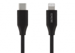 USB-C till Lightning kabel, 0.25m svart