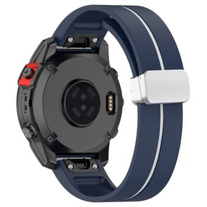 Garmin Fenix 7S etc. Watch Strap in Silicone - Dark Blue