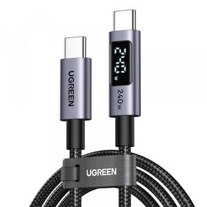 Ugreen USB-C til USB-C kabel med display, 240W, 2m - Grå