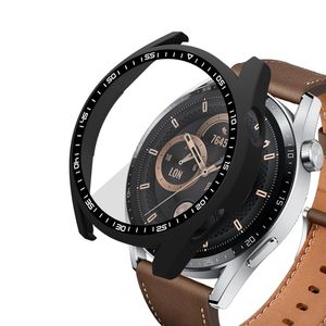 Huawei Watch GT 3 46 mm:n suojakuori karkaistulla lasisella näytönsuojalla – musta