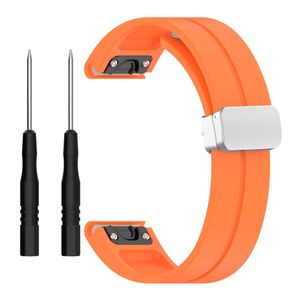 Garmin Fenix 7S etc. Silicone Watch Strap - Orange