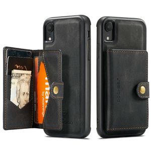 JEEHOOD Plånboksskal med Stativ för iPhone XR – Svart