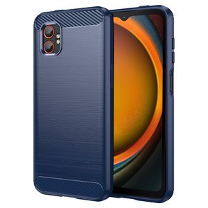 Blå deksel for Samsung Galaxy XCover7 Pro karbonfiber tekstur
