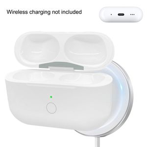 AirPods Pro/Pro 2 ladeetui med USB-C-port 680 mAh trådløs lading – hvit