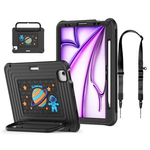 Lasten kuori jalustalla iPad Airille/Prolle 11" - musta